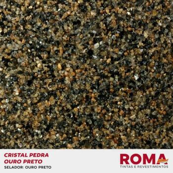 Imagem de REVESTIMENTO CRISTAL PEDRA NATURAL OURO PRETO 23 KG - ROMA